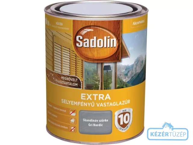 Sadolin Extra Vastaglazúr 0,75l PLUS- Skan. szürke